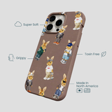 Chocolate Brown Rabbit Friends iPhone 14 Pro Max Case