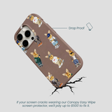Chocolate Brown Rabbit Friends iPhone 14 Pro Case