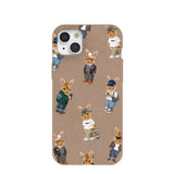 Chocolate Brown Rabbit Friends iPhone 15 Plus Case