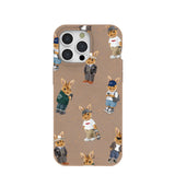 Chocolate Brown Rabbit Friends iPhone 15 Pro Max Case