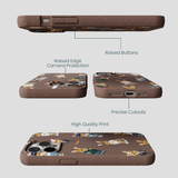 Chocolate Brown Rabbit Friends iPhone 15 Pro Max Case
