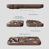 Chocolate Brown Rabbit Friends iPhone 15 Pro Case