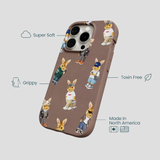 Chocolate Brown Rabbit Friends iPhone 15 Pro Case
