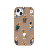 Chocolate Brown Rabbit Friends iPhone 15 Case