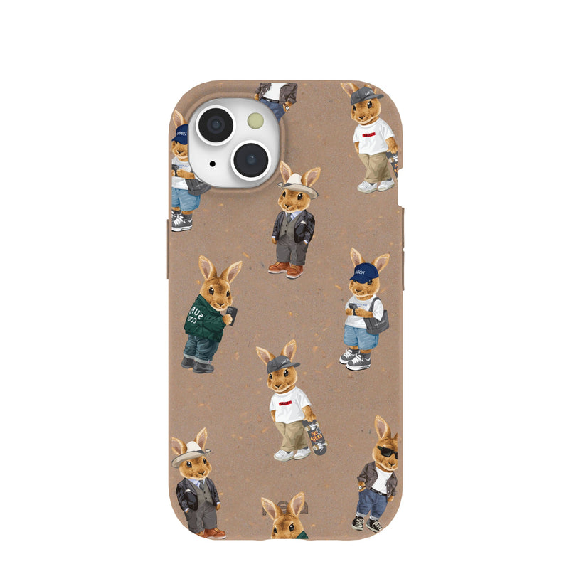 Chocolate Brown Rabbit Friends iPhone 15 Case