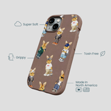 Chocolate Brown Rabbit Friends iPhone 15 Case