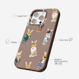 Chocolate Brown Rabbit Friends iPhone 16 Pro Max Case