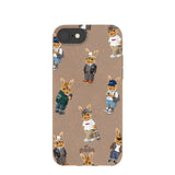 Chocolate Brown Rabbit Friends iPhone 6/6s/7/8/SE Case