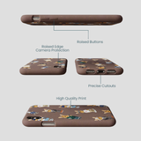 Chocolate Brown Rabbit Friends iPhone XR Case