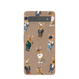 Chocolate Brown Rabbit Friends Google Pixel 6a Case