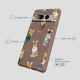 Chocolate Brown Rabbit Friends Google Pixel 7 Pro Case