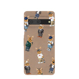 Chocolate Brown Rabbit Friends Google Pixel 7 Case