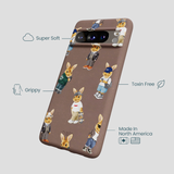 Chocolate Brown Rabbit Friends Google Pixel 8 Pro Case