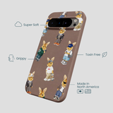 Chocolate Brown Rabbit Friends Google Pixel 9 Pro XL Case