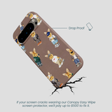 Chocolate Brown Rabbit Friends Google Pixel 9/9 Pro Case