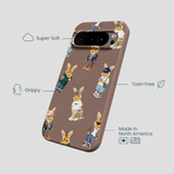 Chocolate Brown Rabbit Friends Google Pixel 9/9 Pro Case