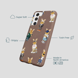 Chocolate Brown Rabbit Friends Samsung Galaxy S21 Case