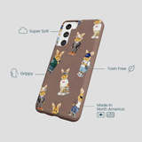 Chocolate Brown Rabbit Friends Samsung Galaxy S22 Case