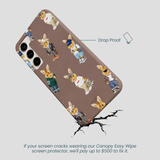 Chocolate Brown Rabbit Friends Samsung Galaxy S24+(Plus) Case