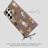 Chocolate Brown Rabbit Friends Samsung Galaxy S24 Ultra Case