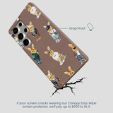 Chocolate Brown Rabbit Friends Samsung Galaxy S25 Ultra Case