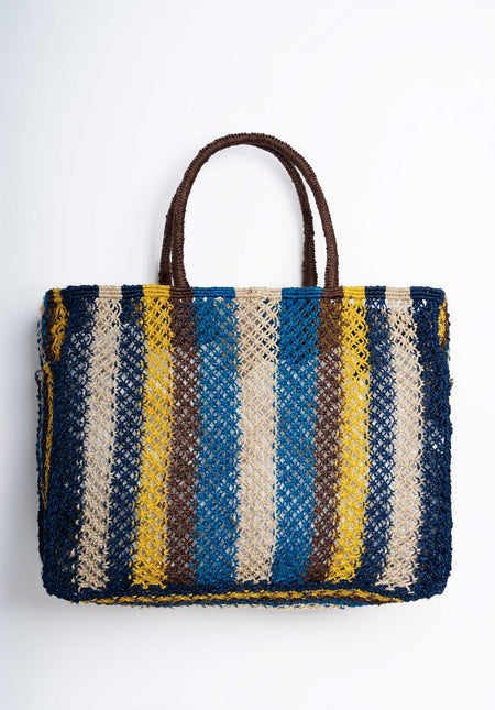 Beach Bag Barry No Word Blue-Yellow