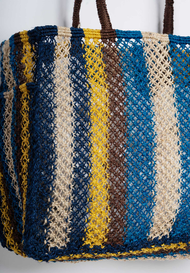 Beach Bag Barry No Word Blue-Yellow