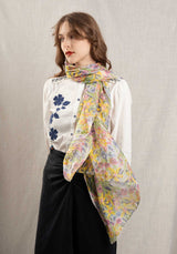 Scarf Silk Scarf Bouquet