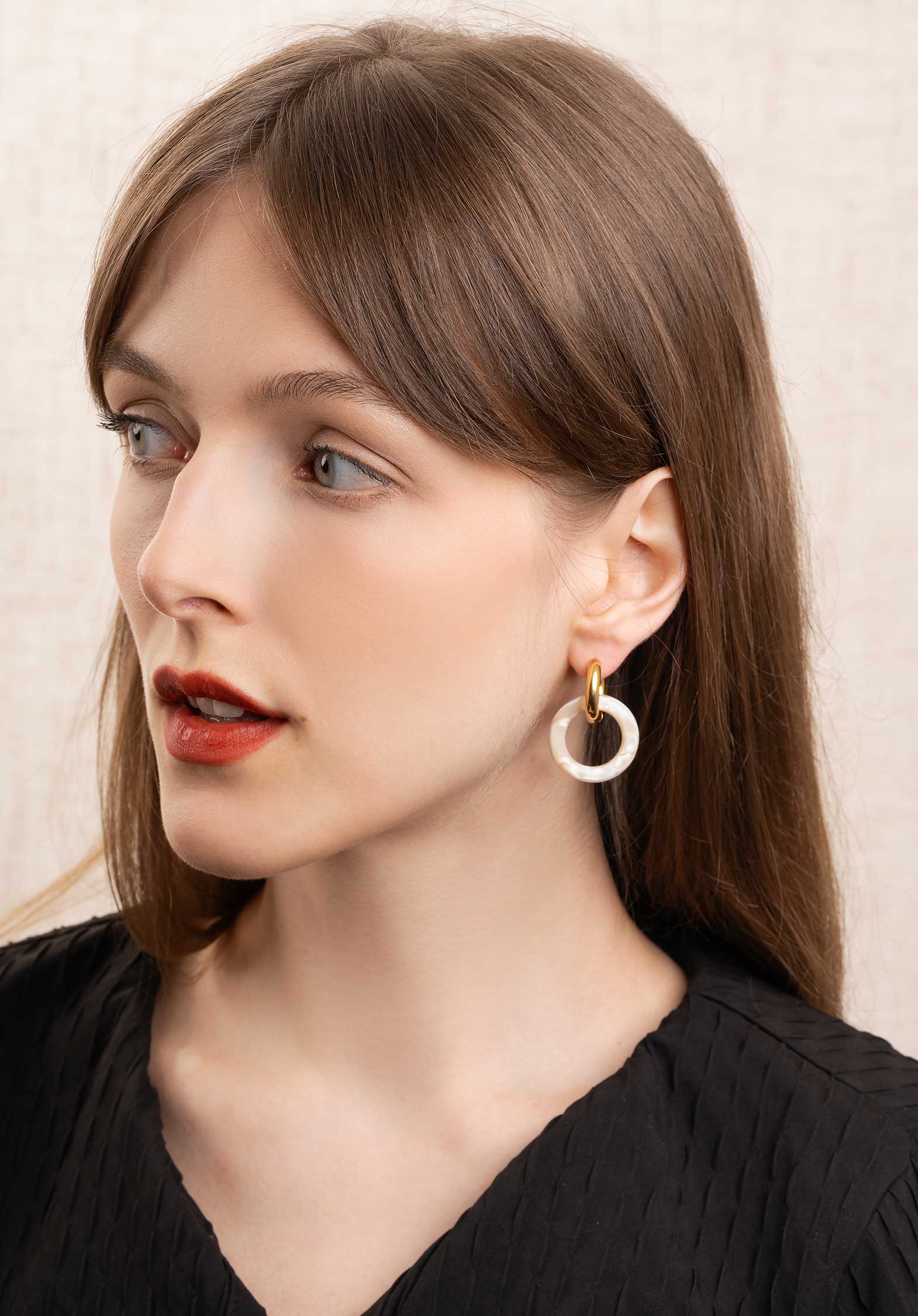 Earring Beatrice Boucles White