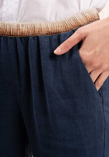 Pants Pirouette Linen 33-Midnight