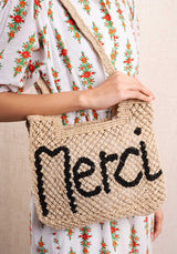 The Jacksons – Sofie "Merci" Large Jute Beach Bag – Natural