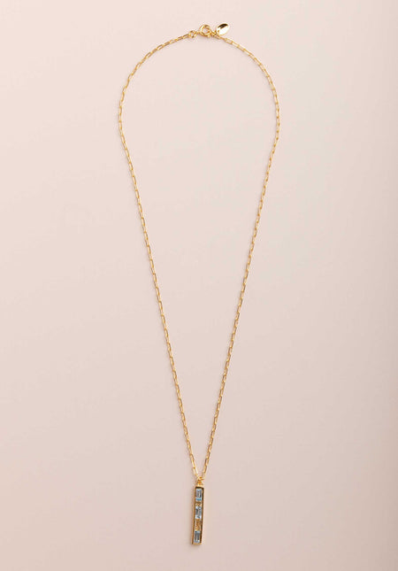 Necklace Paz Topaze Cibt4 Bleu