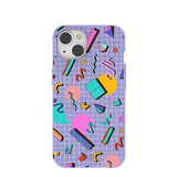 Lavender Retro Grid iPhone 14/16e Case
