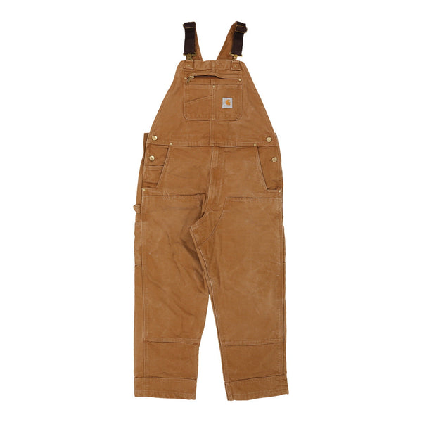 Carhartt Double Knee Dungarees - 38W 28L Beige Cotton