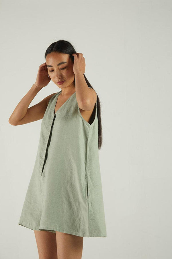 Romp and Play Romper in Light Olive