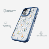 Clear Rosette Frame iPhone 17 Case With True Blue Ridge (MagSafe included)