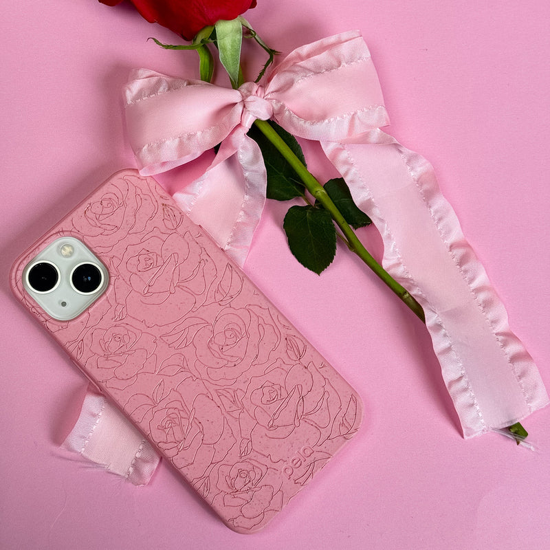 Bubblegum Pink Rosettes iPhone 14 Case