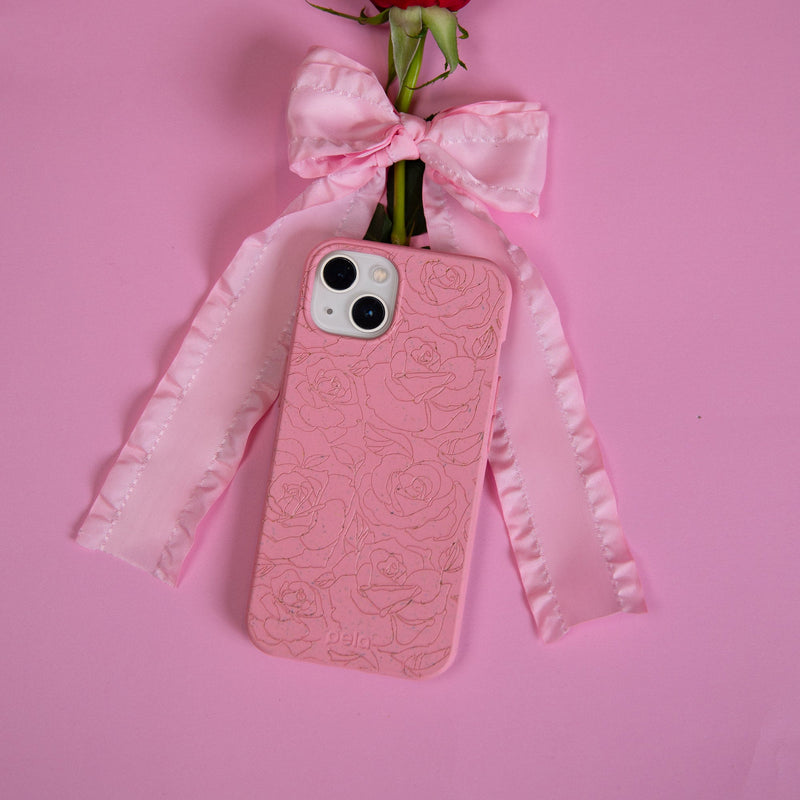 Bubblegum Pink Rosettes iPhone 15 Case
