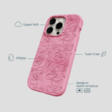 Bubblegum Pink Rosettes iPhone 14 Pro Case