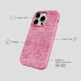 Bubblegum Pink Rosettes iPhone 15 Pro Case