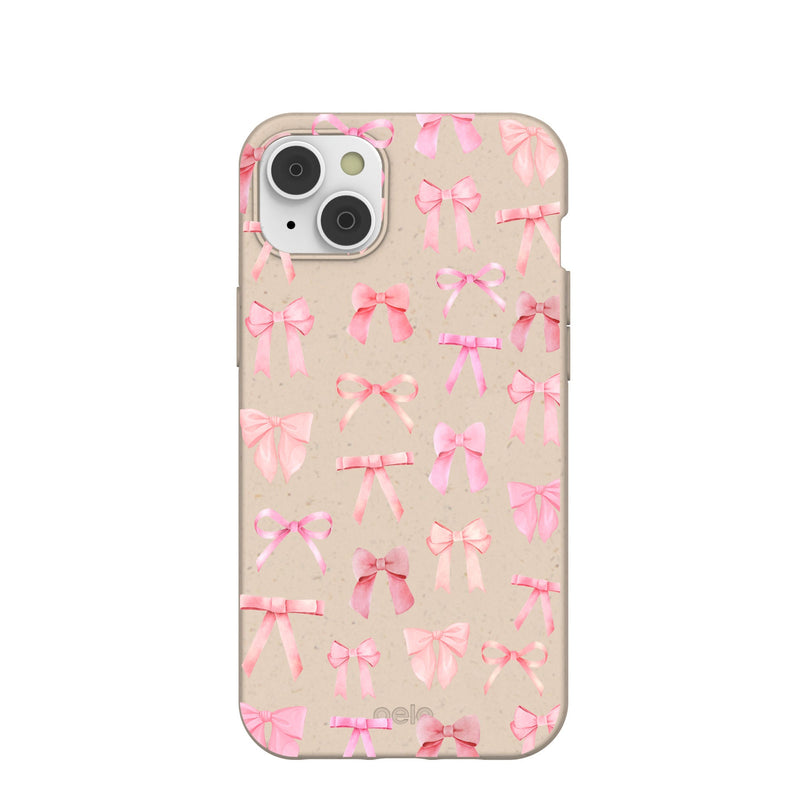 Seashell Rosy Bows iPhone 14 Plus Case