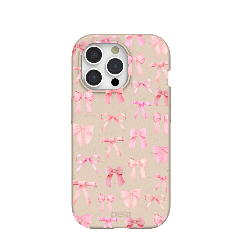 Seashell Rosy Bows iPhone 15 Pro Case