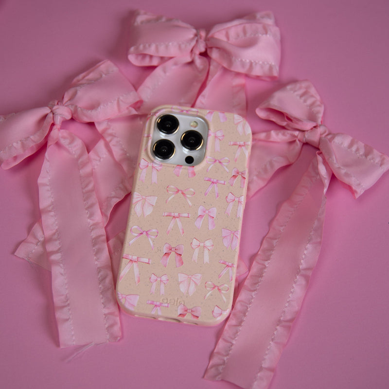 Seashell Rosy Bows iPhone 15 Pro Case