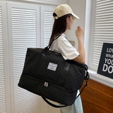Anymom Mommy Diaper Bag Black Handbag for Mom Waterproof Tote Yoga Gym Wet Bag Large Capacity for Travel and Sports