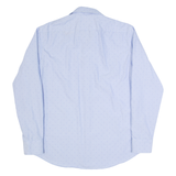 BOSS HUGO BOSS Mens Shirt Blue Spotted Long Sleeve L