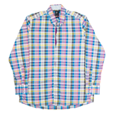 PIERRE CARDIN Mens Shirt Blue Check Long Sleeve XL