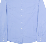 TOMMY HILFIGER Womens Plain Shirt Blue Long Sleeve L
