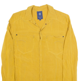 G-STAR Womens Plain Shirt Yellow Viscose Long Sleeve S