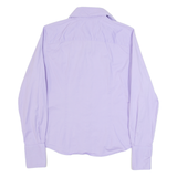 TOMMY HILFIGER Womens Plain Shirt Purple Long Sleeve S