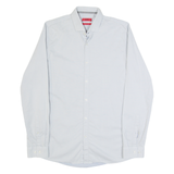 HUGO BOSS Super Slim Fit Mens Plain Shirt Grey Long Sleeve M